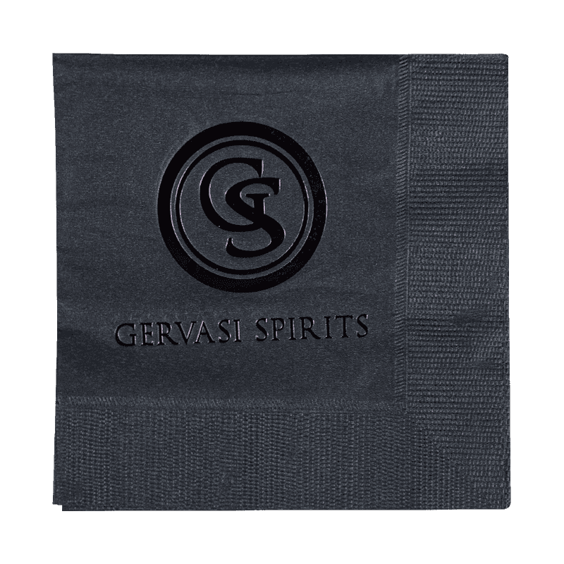 25x25 Sıcak damgalı yüksek kaliteli siyah peçeteler SJ4302